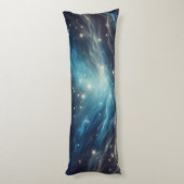 Dreamy Night Sky - Mit Glitzern und Silbernen Wirb Seitenschläferkissen (Rückseite (Vertikal))