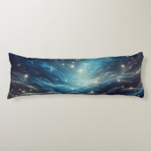 Dreamy Night Sky - Mit Glitzern und Silbernen Wirb Seitenschläferkissen (Vorderseite)