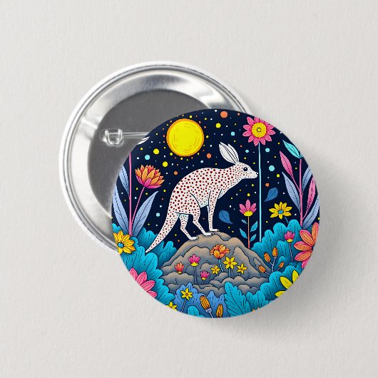 Dreamy Nighttime Forest Button (Vorne & Hinten)