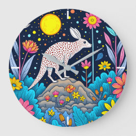 Dreamy Nighttime Forest Große Wanduhr