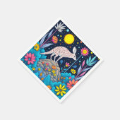 Dreamy Nighttime Forest Serviette (Ecke)