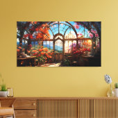 Dreamy Observatory überwuchert mit Blume Leinwanddruck (Insitu (Wohnzimmer))