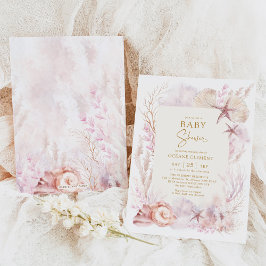 Dreamy Ocean Baby Dusche unter der Meerjungfrau Einladung