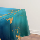 Dreamy Ocean Blue und Gold Tischdecke (Beispiel)