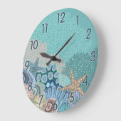 Dreamy Ocean Große Wanduhr (Winkel)