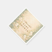 Dreamy Ocean Pearl Nursery Baby Shower Serviette (Ecke)