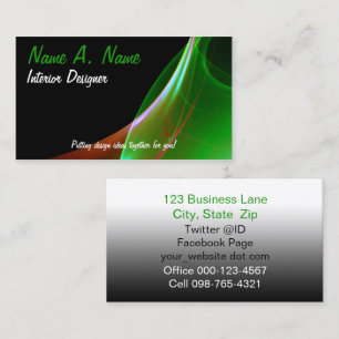 Dreamy Orange und Green Sweep Visitenkarte