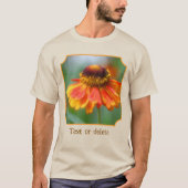 Dreamy Orange Zinnia Flower Personalized Nature  T-Shirt (Vorderseite)