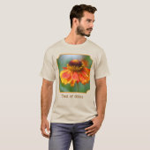 Dreamy Orange Zinnia Flower Personalized Nature T-Shirt (Vorne ganz)