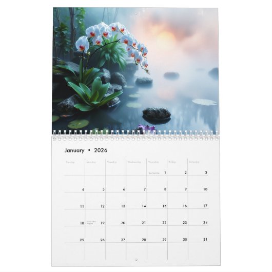 Dreamy Orchid Gardens Kalender (Jan 2026)