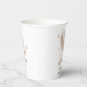 Dreamy Over the Moon Blue Babydusche Pappbecher (Rechts)