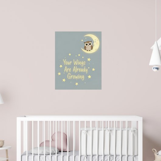 Dreamy Owl & Moon Kinderzimmer Poster (Kinderzimmer 2)