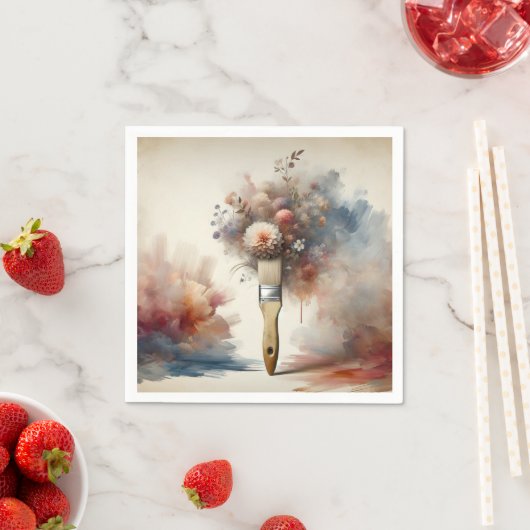 Dreamy Paintbrush Blume Bunch Serviette (Beispiel)
