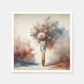 Dreamy Paintbrush Blume Bunch Serviette (Vorderseite)