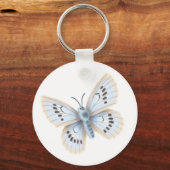 Dreamy Pale Blue Butterfly Lepidoptera Schlüsselanhänger (Vorderseite)