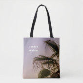 Dreamy Palm Tree Pastel Sunset Aesthetic Tasche (Vorderseite)