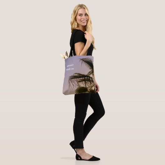 Dreamy Palm Tree Pastel Sunset Aesthetic Tasche (Am Model)