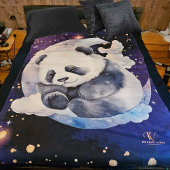 Dreamy Panda auf dem Mond Sherpadecke