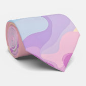 Dreamy Pastel Abstraktes Cloud-Muster in Wasserfar Krawatte (Gerollt)