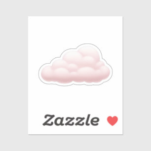 Dreamy Pastel Ästhetisch Soft Pink Cloud Emoji Art Aufkleber