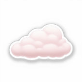 Dreamy Pastel Ästhetisch Soft Pink Cloud Emoji Art Aufkleber (Vorderseite)