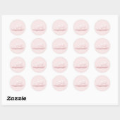 Dreamy Pastel Ästhetisch Soft Pink Cloud Emoji Art Runder Aufkleber (Blatt)