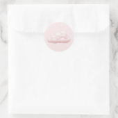 Dreamy Pastel Ästhetisch Soft Pink Cloud Emoji Art Runder Aufkleber (Tasche)