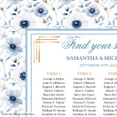 Dreamy Pastel Blue Gold Aquarelltafel Poster