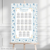 Dreamy Pastel Blue Gold Aquarelltafel Poster