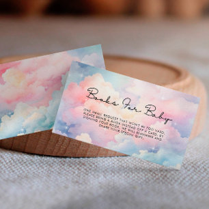 Dreamy Pastel Books für Babydusche Begleitkarte