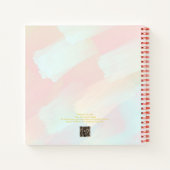 Dreamy Pastel Brushstrokes Persönliches Sketchbook Notizblock (Rückseite)