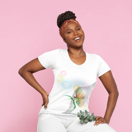 Dreamy Pastel Butterfly Abstrakter T - Shirt