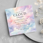 Dreamy Pastel Cloud Nine Baby Dusche Einladung
