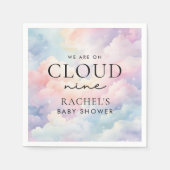 Dreamy Pastel Cloud Nine Baby Dusche Serviette (Vorderseite)