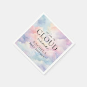 Dreamy Pastel Cloud Nine Baby Dusche Serviette (Ecke)