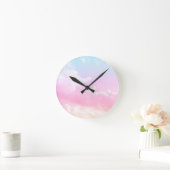 Dreamy Pastel Clouds #1 #decor #art Runde Wanduhr (Zuhause)