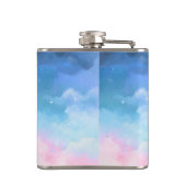 Dreamy Pastel Clouds Personalisiert Hip Flask Flachmann (Rückseite)