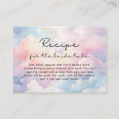 Dreamy Pastel Clouds Rezept Brautparty Begleitkarte (Vorderseite)
