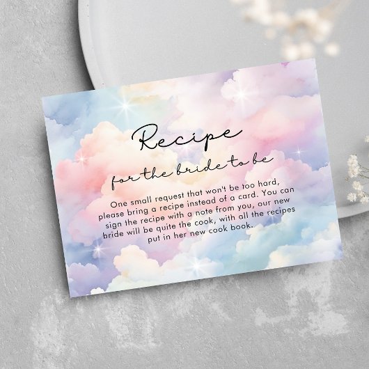 Dreamy Pastel Clouds Rezept Brautparty Begleitkarte
