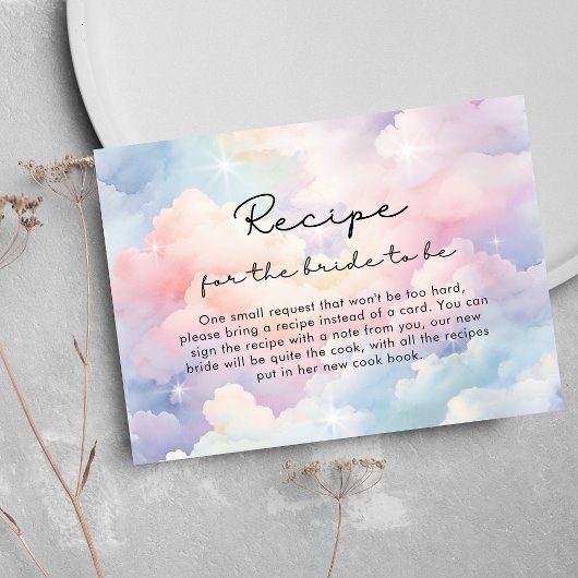 Dreamy Pastel Clouds Rezept Brautparty Begleitkarte