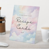 Dreamy Pastel Clouds Rezept Cards Brautparty Sockelschild (In SItu)
