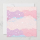 Dreamy Pastel Clouds Simple Baby Dusche Dankeskarte (Rückseite)