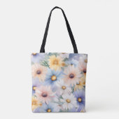 Dreamy Pastel Daisies Muster Wasserfarbe Tasche (Rückseite)