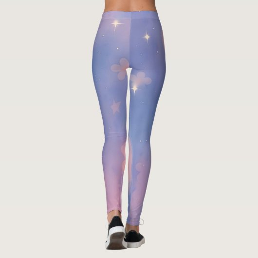 Dreamy Pastel Galaxy Art Leggings (Rückseite)