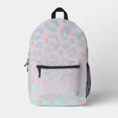Dreamy Pastel Leopard Print Backpack Bedruckter Rucksack (Vorderseite)
