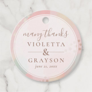 Dreamy Pastel Modern Art Wedding Geschenkanhänger