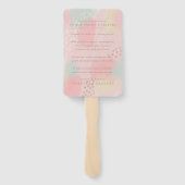 Dreamy Pastel Moderne Kunst Danke für Ihre Hochzei Fächer (Rückseite)