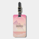 Dreamy Pastel Mountain Landschaft Gepäckanhänger (Vorderseite vertikal)