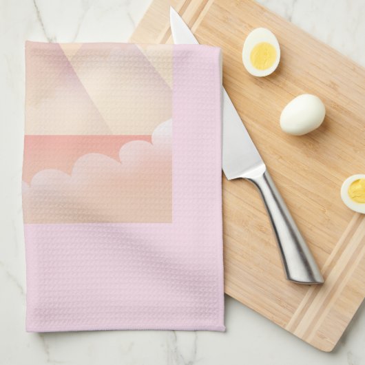 Dreamy Pastel Mountain Landschaft Geschirrtuch (Viertel Falte)