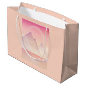 Dreamy Pastel Mountain Landschaft Große Geschenktüte (Rückseite Schrägansicht)